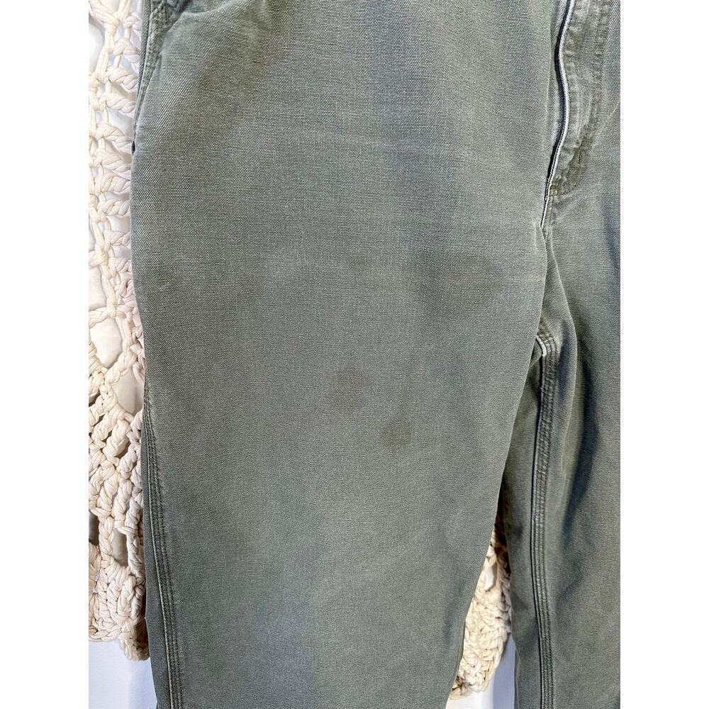 Carhartt B11 MOS Dungaree Fit Khaki Green Carpenter Pants 42 X 36 - Picture 2 of 5